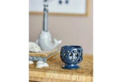 Teelichthalter Blue Tea - aus Steingut