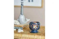 Teelichthalter Blue Tea - aus Steingut