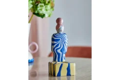 Teelichthalter Suri – Handbemalte Figur mit Wirbelmuster