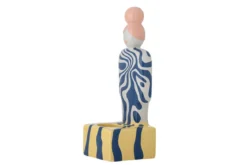 Teelichthalter Suri – Handbemalte Figur mit Wirbelmuster