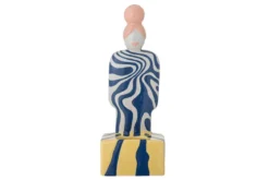 Teelichthalter Suri – Handbemalte Figur mit Wirbelmuster