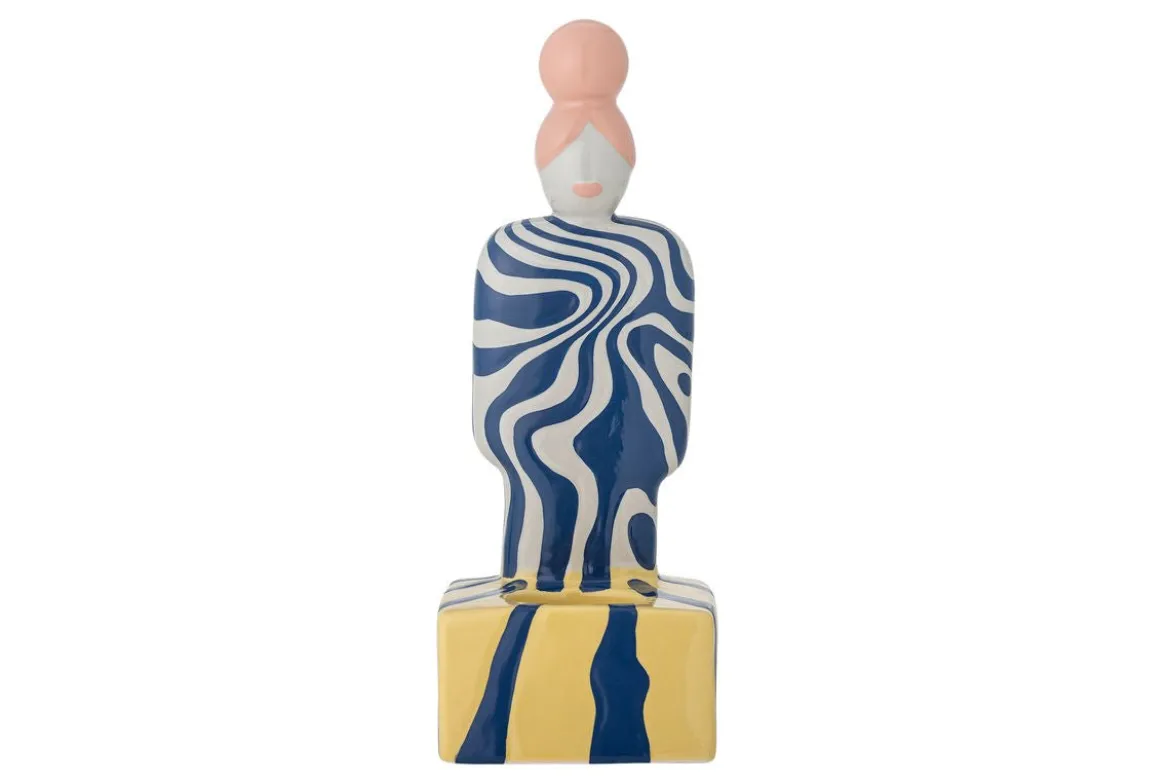 Teelichthalter Suri – Handbemalte Figur mit Wirbelmuster