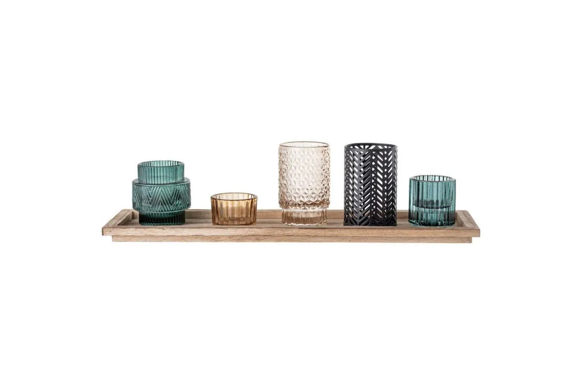 Teelicht-Set Dublin – Glas in verschiedenen Tönen