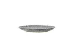 Teller Cori – aus Steingut 4er-Set in Grau mit maritimem Relief