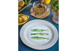 Teller Havik - aus Steingut gefertigt - Fischmotiv 4er Set