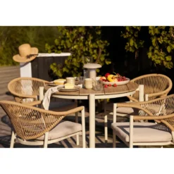 Teller Haviona – aus Steingut gefertigt in beige (4er Set)