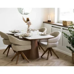 Teller Keldira – aus Steingut gefertigt in beige (4er Set)