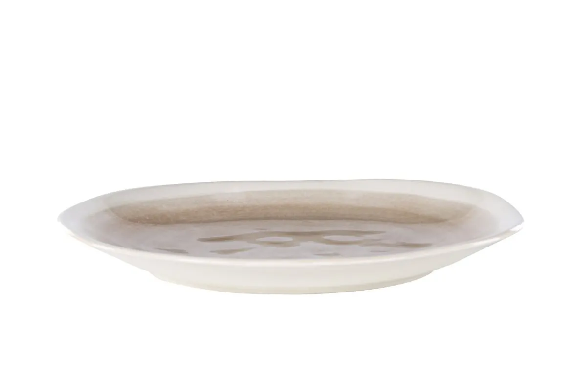 Teller Mira - 2er-Set aus Steingut in Beige