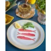 Teller-Set Maris – Steingut mit Fischmotiv (4er-Set)
