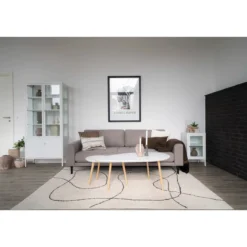 Teppich Arenzo – Moderner Baumwollteppich mit abstraktem Muster, 160x230 cm
