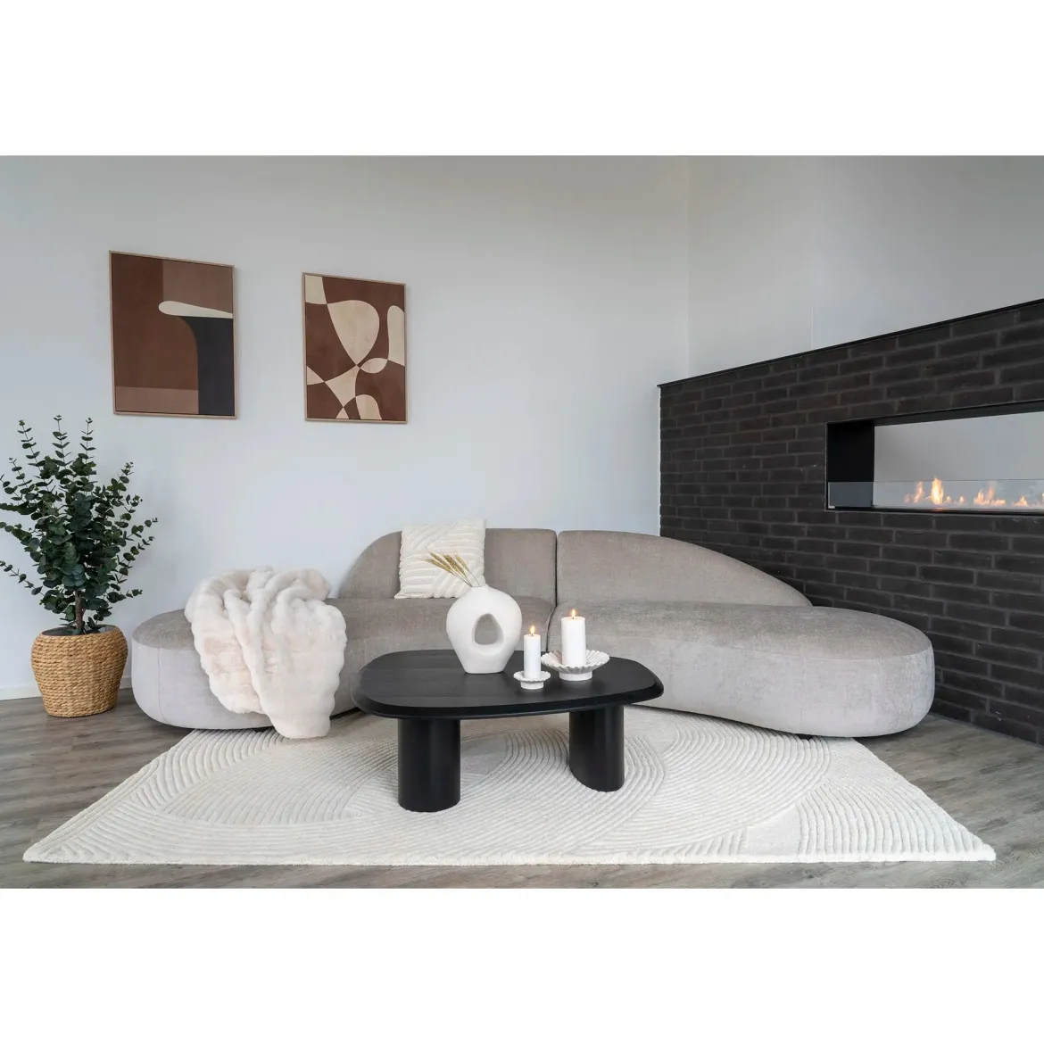 Teppich Arivon – Handgetuftete Eleganz - 100% Wolle, 200x300