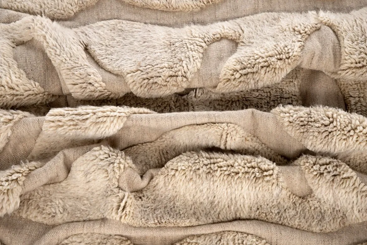 Teppich Dimi – handgewebt in Beige aus Wolle