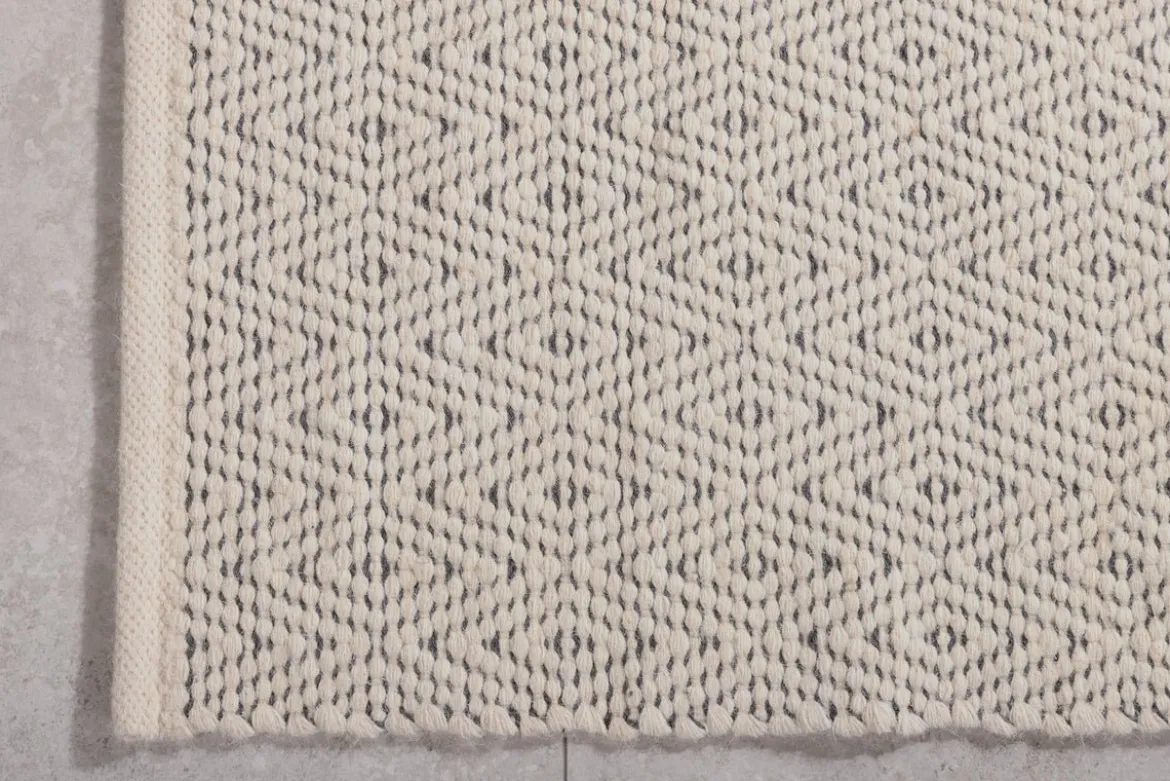 Teppich Helena – rechteckig in Beige aus Polyester & Baumwolle