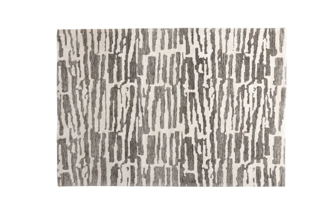 Teppich Inara – in Beige oder Grau aus Polyester & Baumwolle