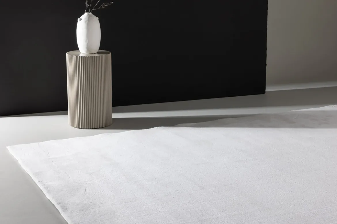 Teppich Liora – in Weiß aus Polyester & Vliesstoff