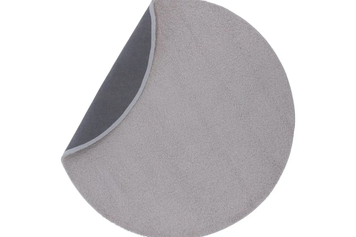 Teppich Lunor – rund in Grau aus Polyester