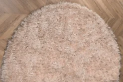 Teppich Nassa – runder Hochflor aus Polyester