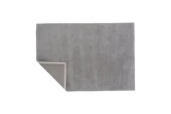 Teppich Nivaro – Kurzflor in Dunkelgrau aus Wolle & Polyester