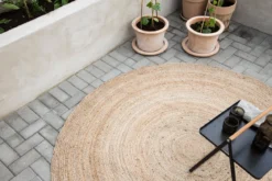 Teppich Palin – rund in Naturfarbe aus Jute