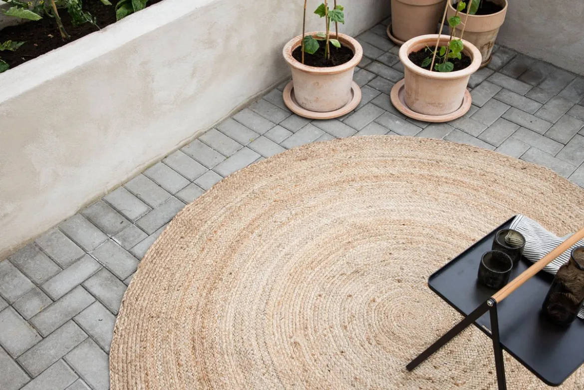 Teppich Palin – rund in Naturfarbe aus Jute