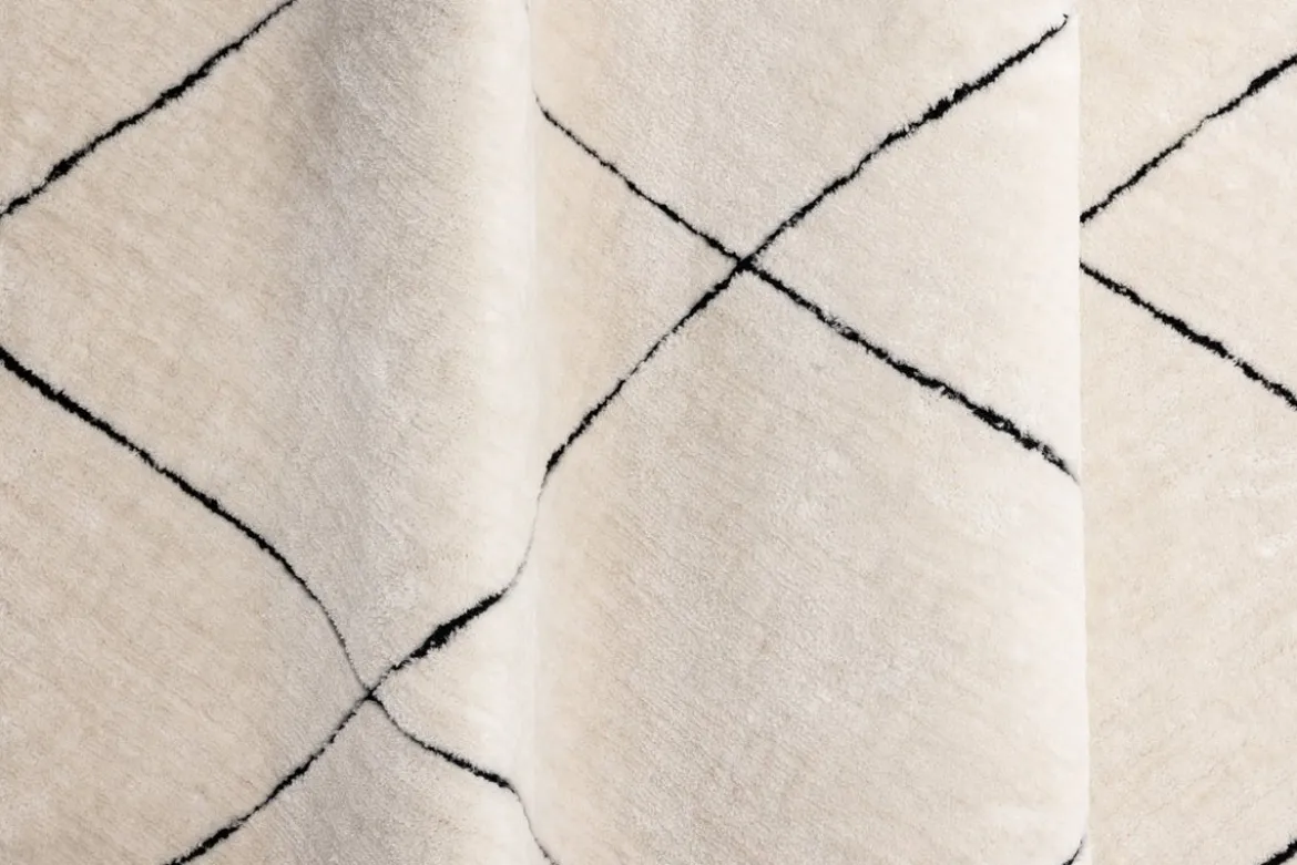 Teppich Siena – in Weiß aus Polyester & Baumwollmischgewebe