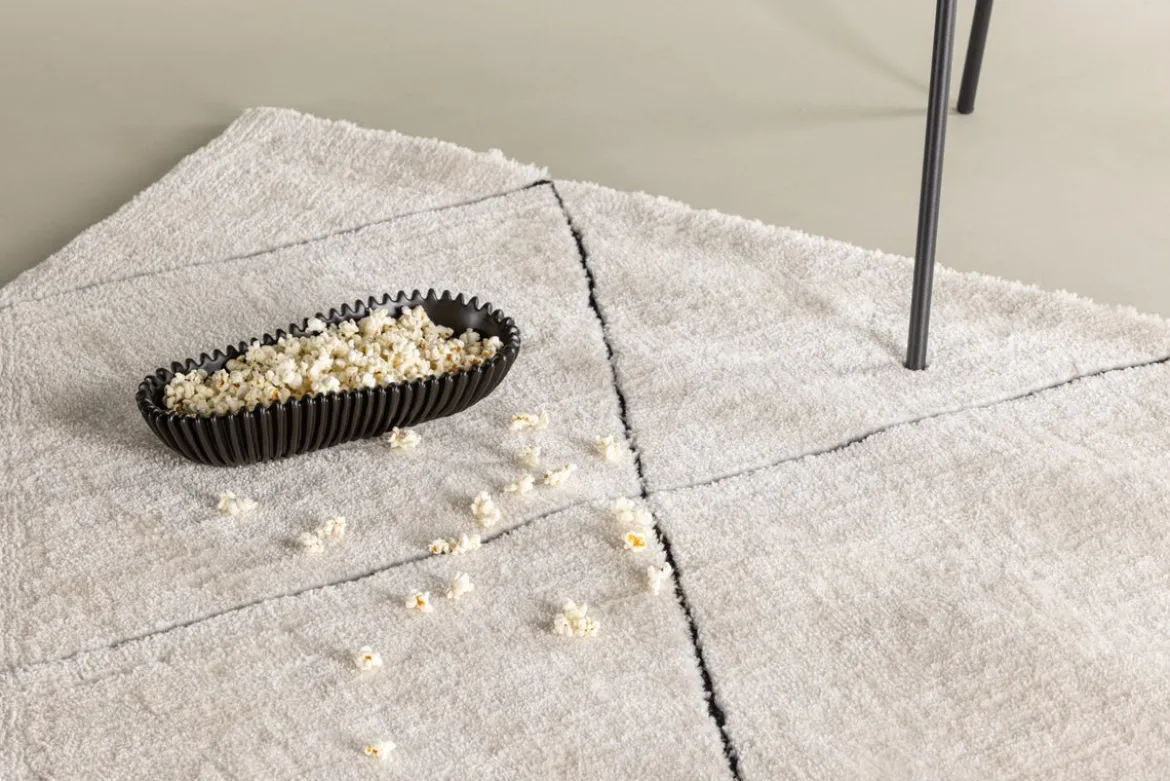 Teppich Siena – in Weiß aus Polyester & Baumwollmischgewebe