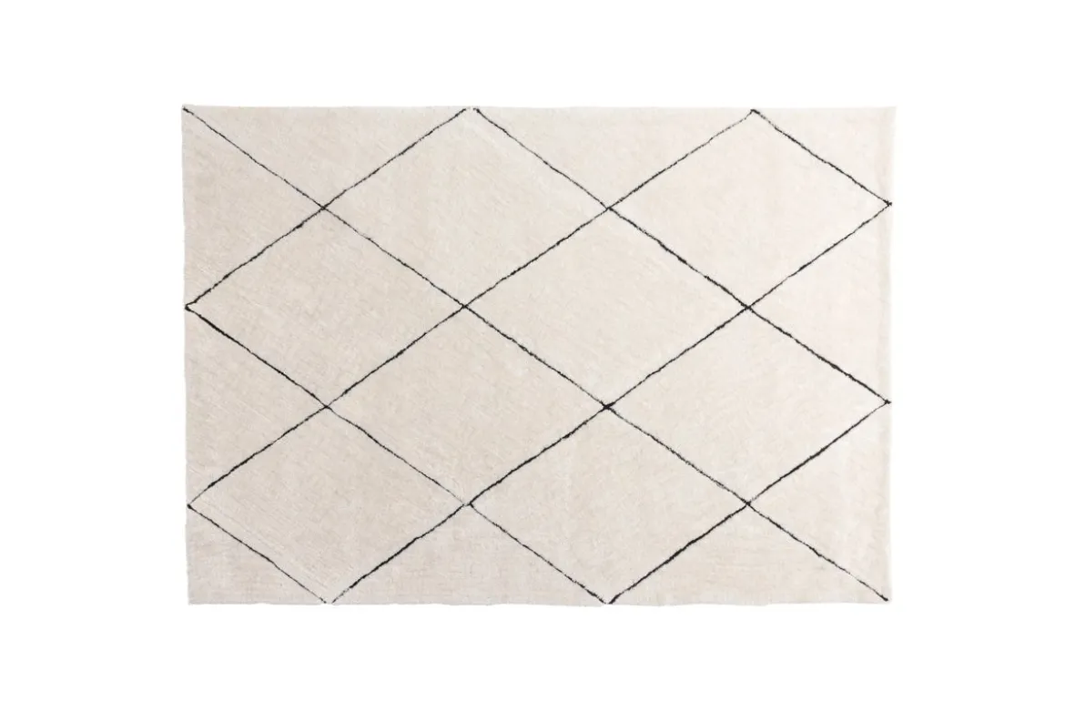 Teppich Siena – in Weiß aus Polyester & Baumwollmischgewebe