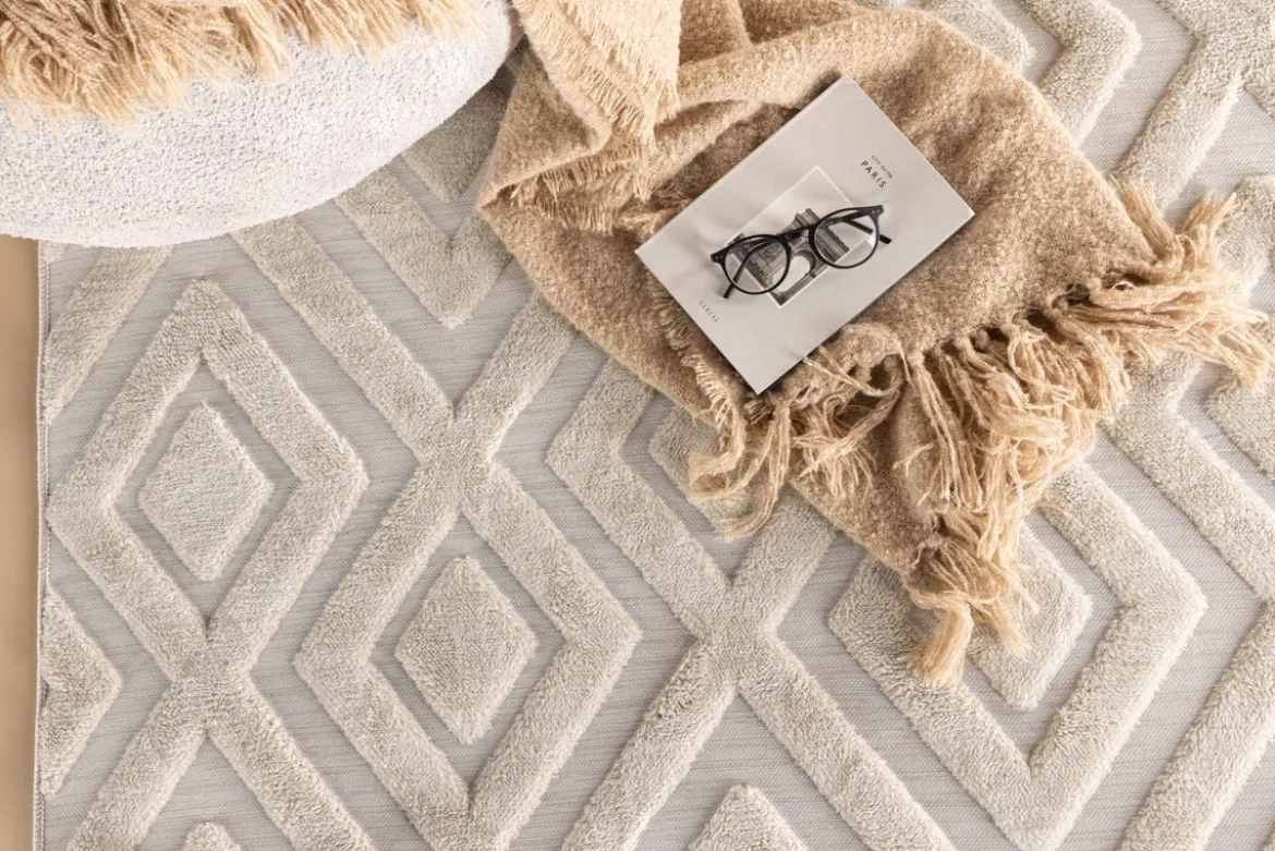 Teppich Verona – in zwei Farben aus Polyester & Baumwollmischgewebe