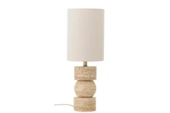 Tischlampe Alvara – echter Travertin in Natur, skulpturales Designobjekt