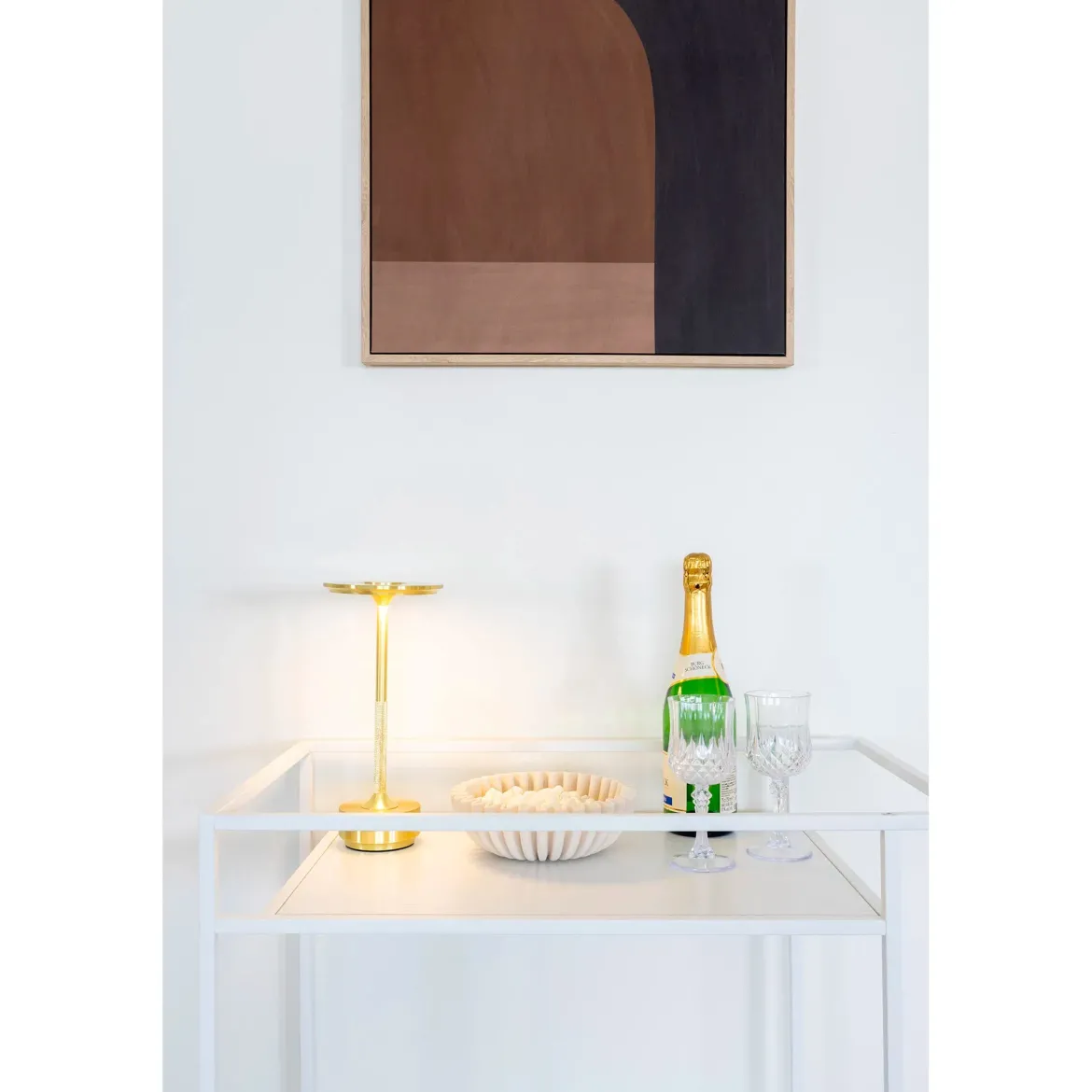 Tischlampe „Ardena“ – Eleganz in Gold, Silber & Schwarz