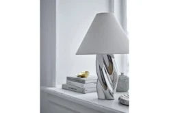 Tischlampe Astro - versilbertes Steingut