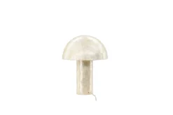 Tischlampe „Aurora“ – Elegantes Design aus Capiz mit sanftem Lichtschein
