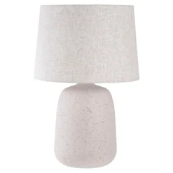 Tischlampe „Carmelo“ – Sandstruktur im modernen Look