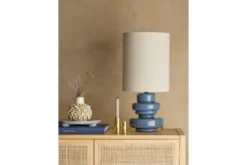 Tischlampe Glory- gewelltes Glas