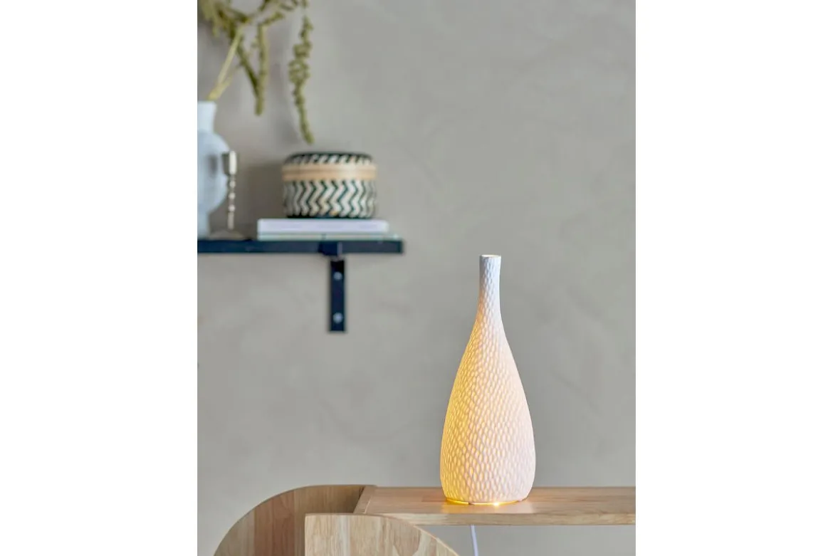 Tischlampe Lavali- Keramik in Weiß