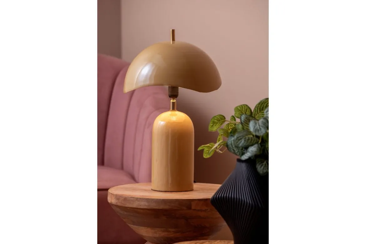 Tischlampe Madeira - Designleuchte aus Eisen mit Wellenschirm
