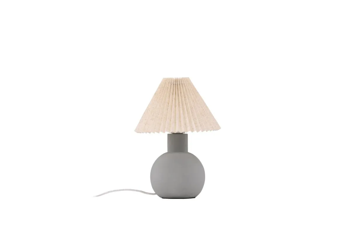 Tischlampe „Marcello“ – Stilvoller Betonsockel mit geriffeltem Lampenschirm