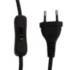 Tischlampe „Noir Duo“ – Elegante Schwarzstahl-Lampe mit Doppelkuppel