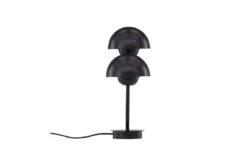 Tischlampe „Noir Duo“ – Elegante Schwarzstahl-Lampe mit Doppelkuppel