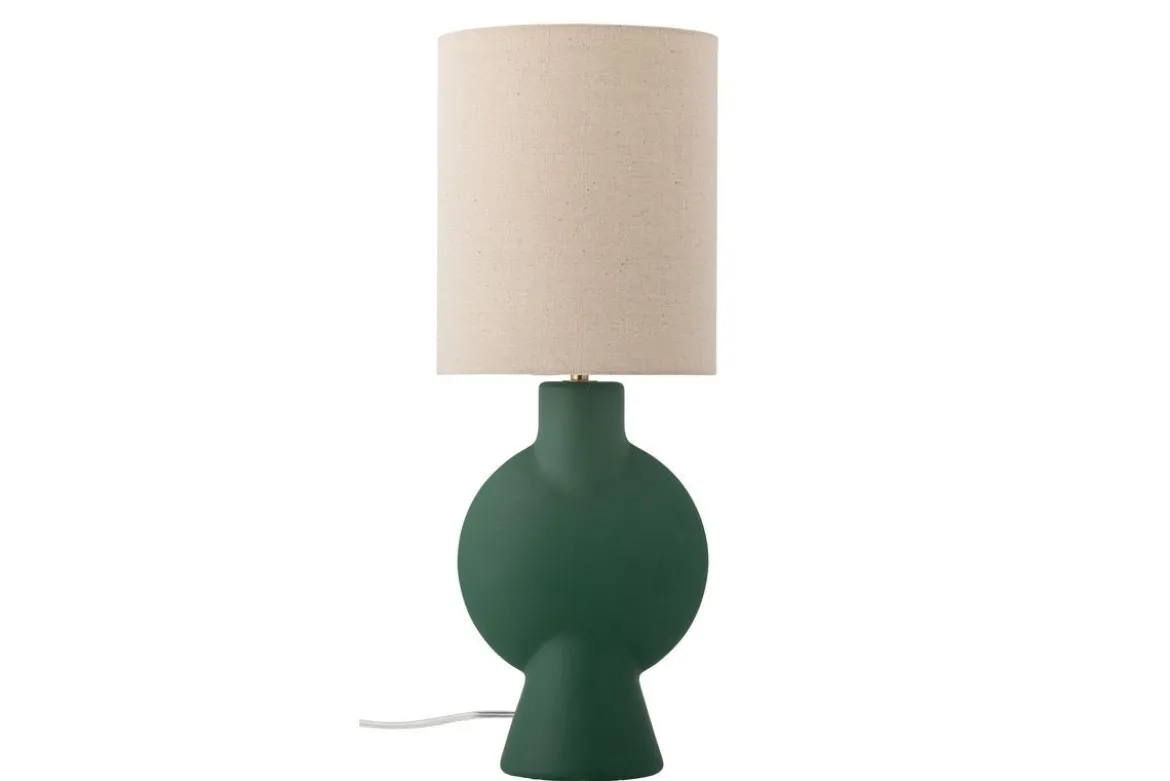Tischlampe Norlia - Grün Steingut