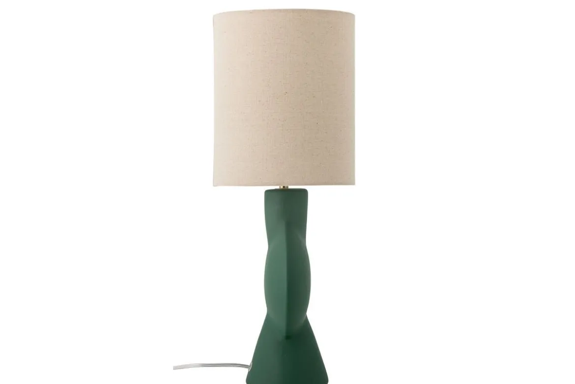 Tischlampe Norlia - Grün Steingut