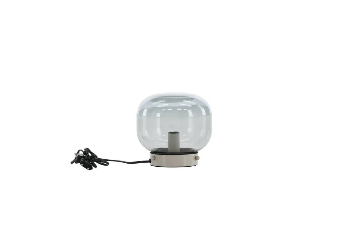 Tischlampe „Olivin“ – Mit elegantem rauchschwarzen Lampenschirm