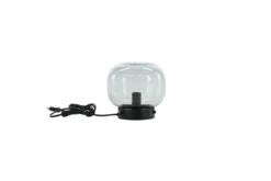 Tischlampe „Olivin“ – Mit elegantem rauchschwarzen Lampenschirm