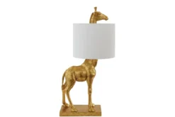 Tischlampe Safarirai - Giraffenleuchte in Gold