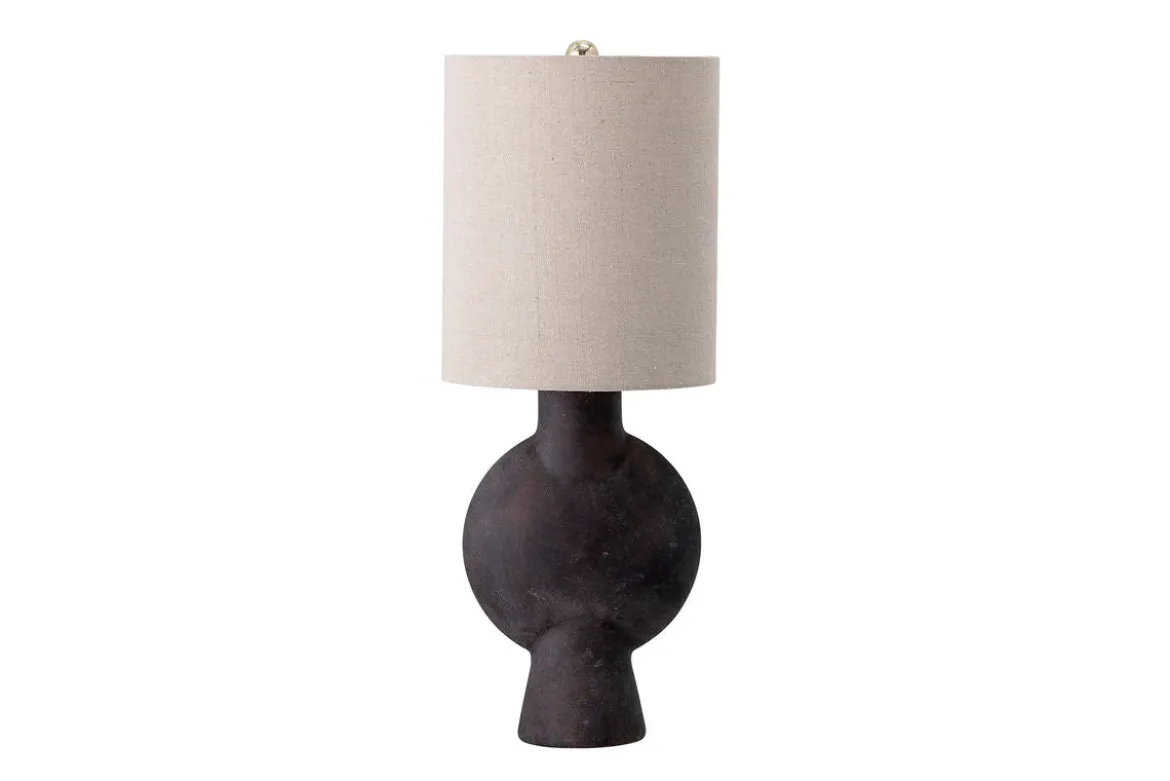 Tischlampe Savage - matt schwarze Terrakotta Leuchte