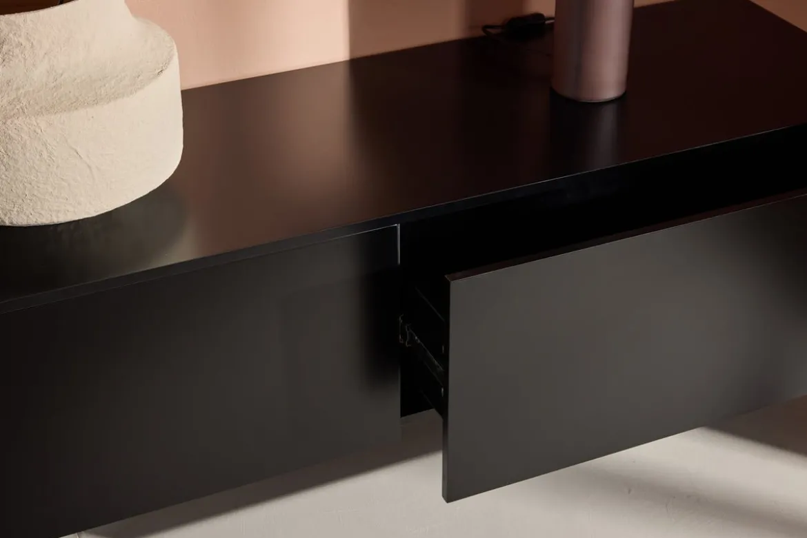 TV-Lowboard Nerio – Puristische Raffinesse in Schwarz