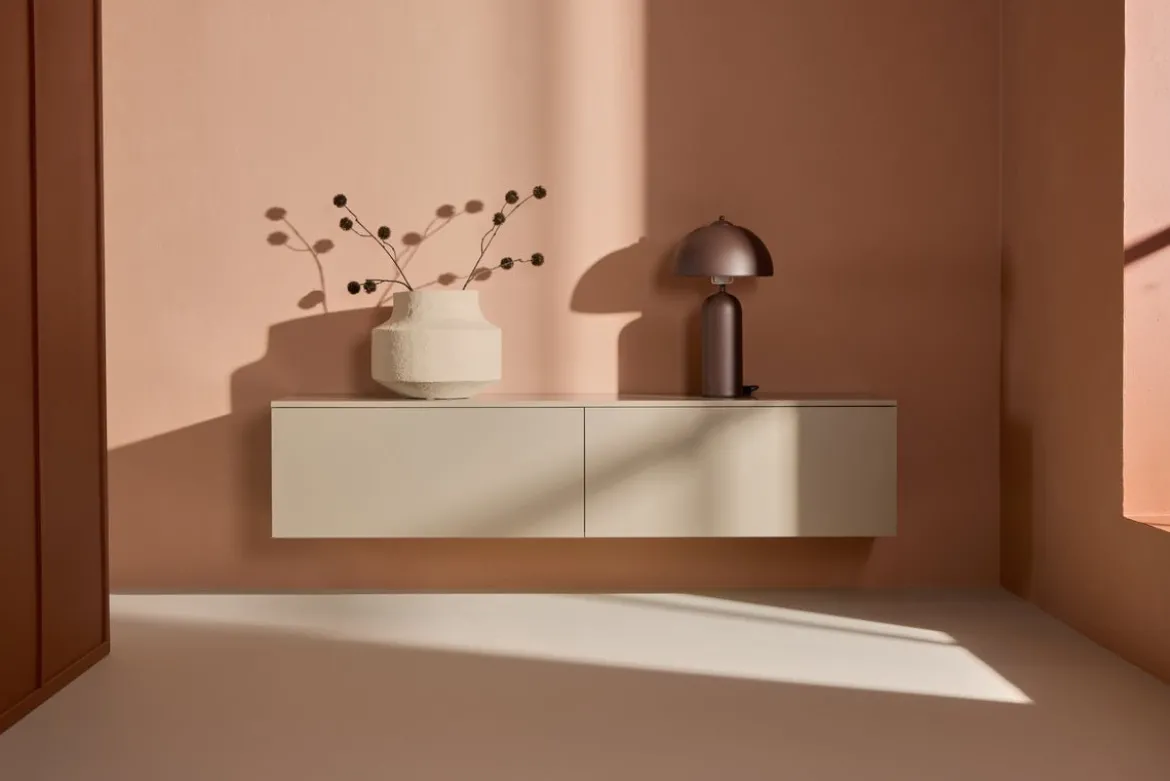 TV-Lowboard Valerio – Minimalistische Eleganz in Beige