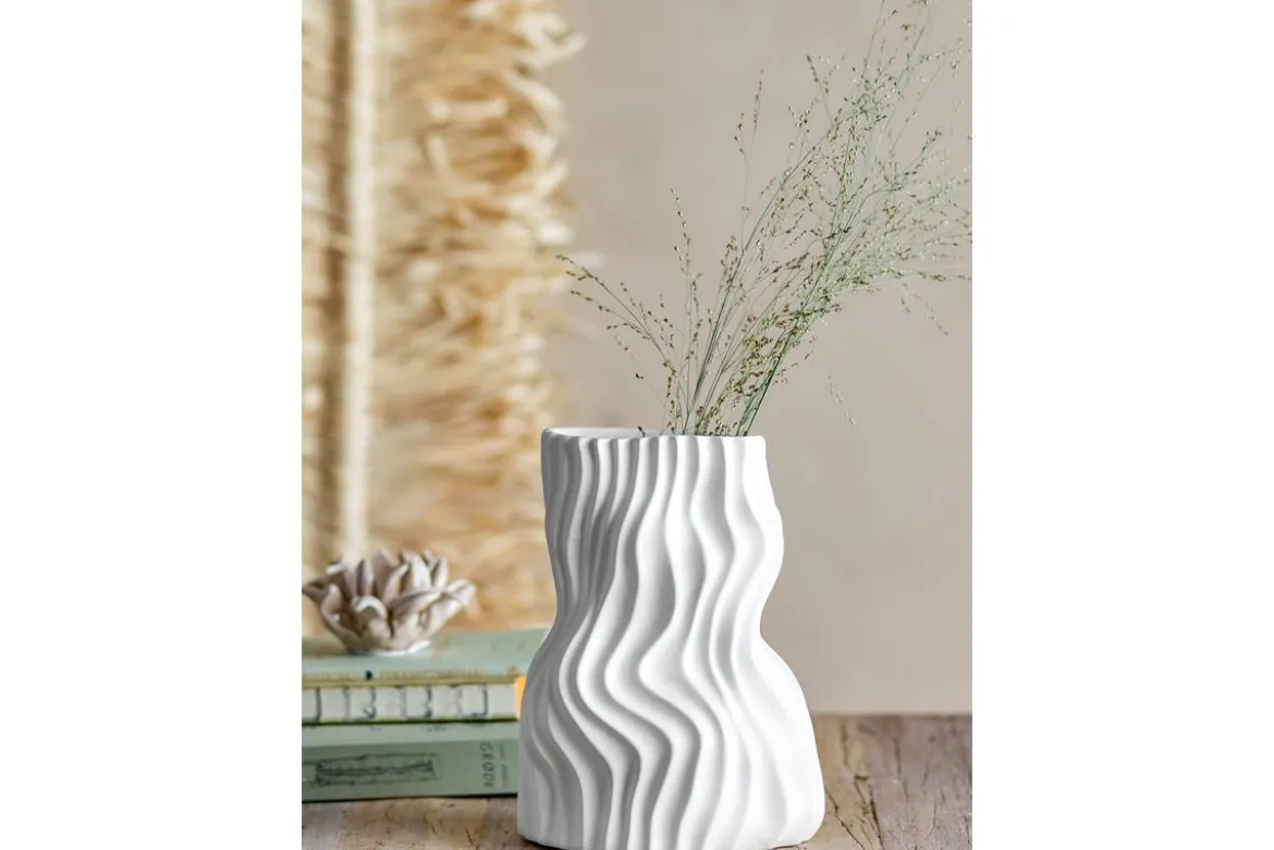 Vase Alia - Weiß, aus Keramik