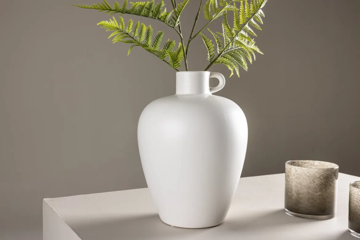 Vase „Alvara“ – Offwhite oder Braun, Steinzeug