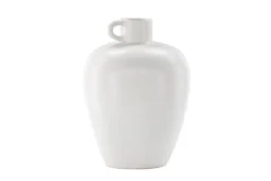 Vase „Alvara“ – Offwhite oder Braun, Steinzeug